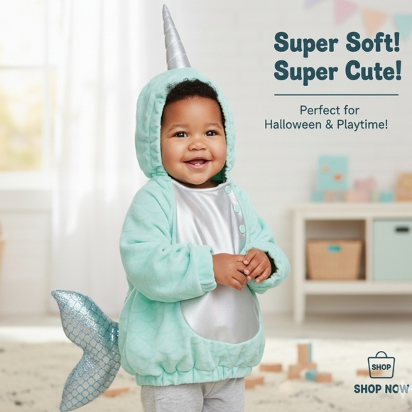 Hyde & Eek Narwhal Infant Costume - Picture 1 of 5